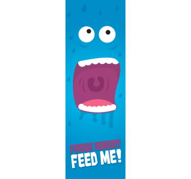 Feed Me Fridge Sticker - TenStickers