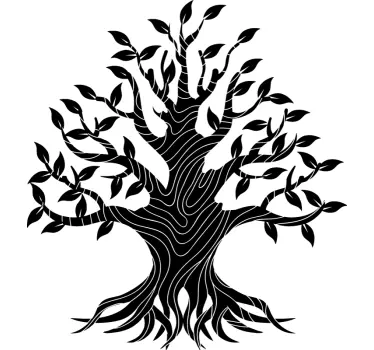 Tree of Life lines tree wall decal - TenStickers