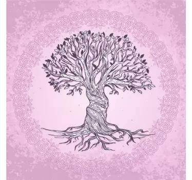 Tree of Life mandala style tree wall decal - TenStickers