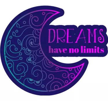 Moon quote design quote sticker - TenStickers
