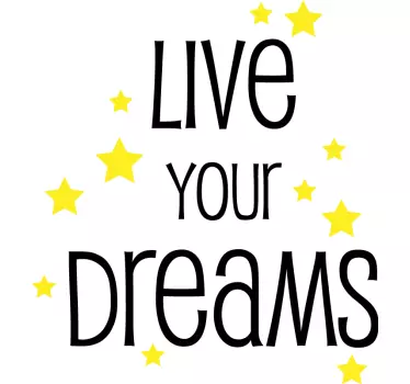 Wall decal quotes motivational star quote - TenStickers
