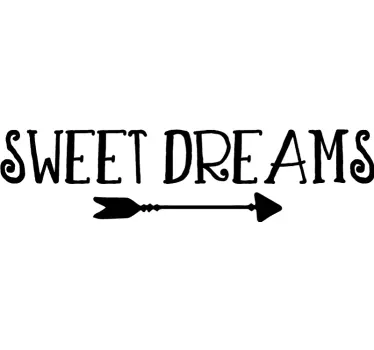 Sweet dreams on arrow text wall decal - TenStickers
