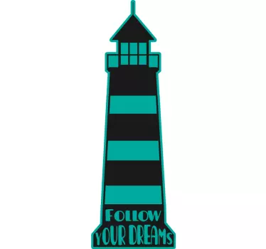 Quote sticker lighthouse dream guidance - TenStickers