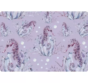 Laptop skin seahorse coral design - TenStickers