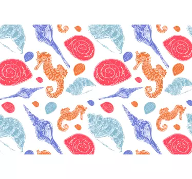 Laptop skin seahorse shell designs - TenStickers