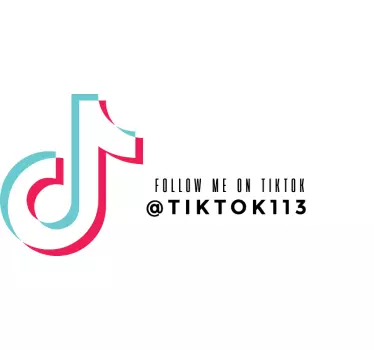 Follow me TikTok window decal - TenStickers