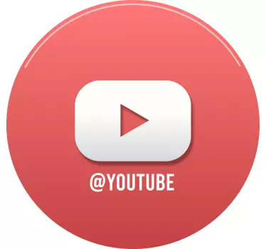 Shop window sticker for famous video platform - TenStickers