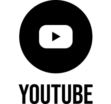 Youtube logo window decal - TenStickers