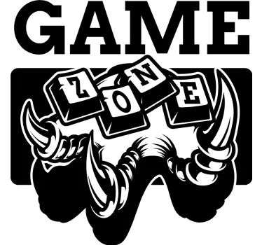 Gaming zone video game wall decal - TenStickers