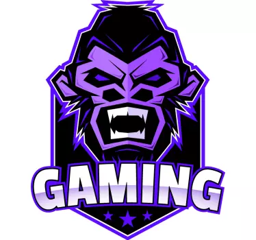 Gaming gorilla video game wall sticker - TenStickers