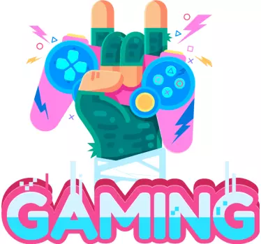 Gaming retro video game wall decal - TenStickers