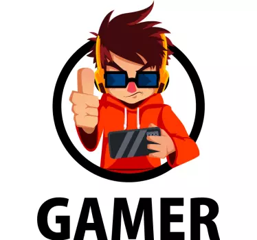 Gaming boy video game wall decal - TenStickers