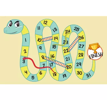 board game Snakes and Ladders furniture sticker - TenStickers