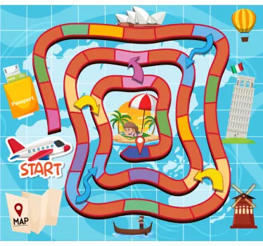 board game travel decals for furniture - TenStickers