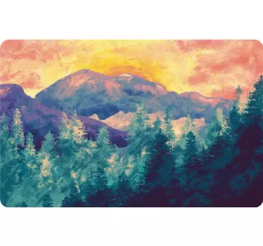Laptop skin mountain sunrise view - TenStickers