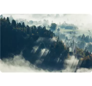 Misty forest landscape laptop skin - TenStickers