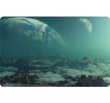 Laptop skin cosmic mountain landscape - TenStickers