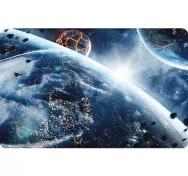 Planet with huge cracks laptop decal - TenStickers