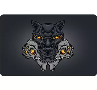 Fierce animal emblem laptop skin - TenStickers