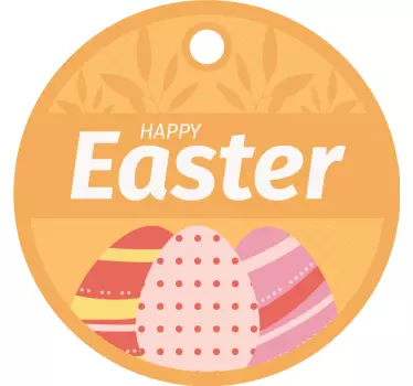 Easter egg circle window decal - TenStickers