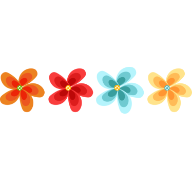Flower Pack bike sticker - TenStickers