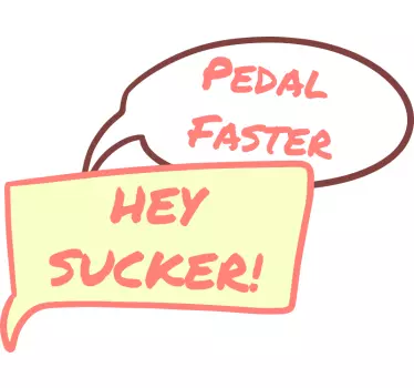 Pedal Faster Bike Decal - TenStickers