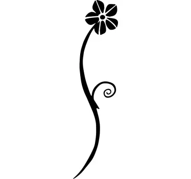 Floral waves bike sticker - TenStickers