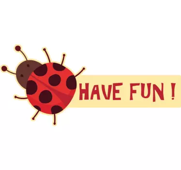 Have Fun Ladybug Bike Sticker - TenStickers