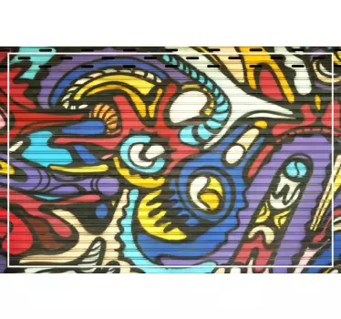 Colorful graffiti laptop stickers - TenStickers