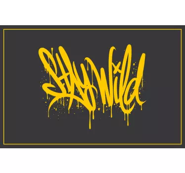 stay wild graffiti lettering laptop stickers - TenStickers