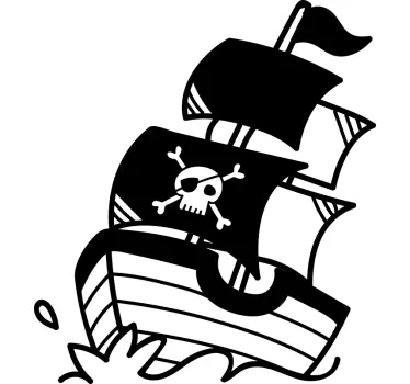 Wall sticker for kids pirate ship design - TenStickers