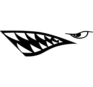 Shark face for cycle Bike Decal - TenStickers