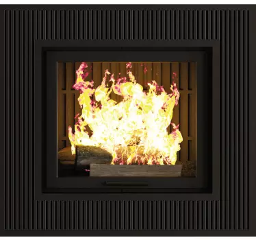 Elegant fireplace effect 3d wall sticker - TenStickers