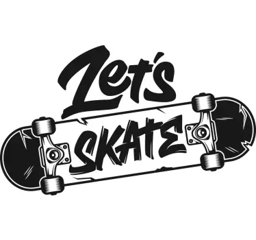let's skate lettering  window decal - TenStickers