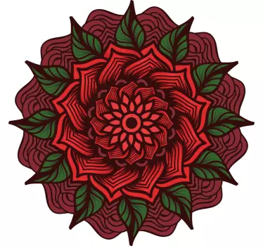 mandala flower window decal - TenStickers