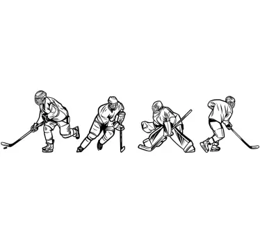 Football sticker hockey player motion - TenStickers