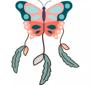 Butterfly wall decal colorful butterfly design - TenStickers
