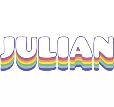 Wall decal quotes vibrant name design - TenStickers