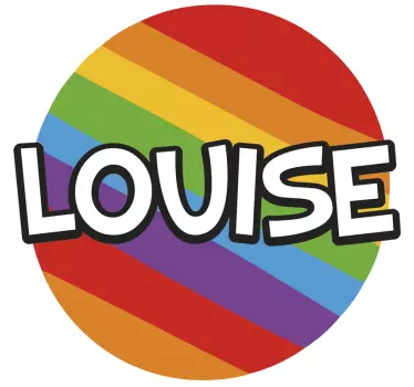 Location sticker colorful name circle - TenStickers