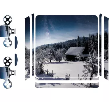 Frosted landscape scene PS4 skin - TenStickers