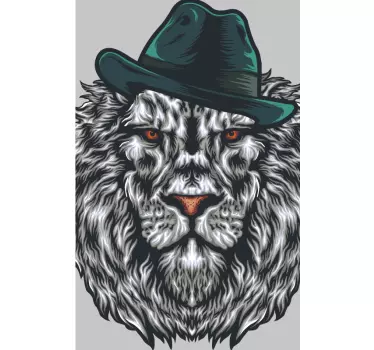 head lion design window decal - TenStickers
