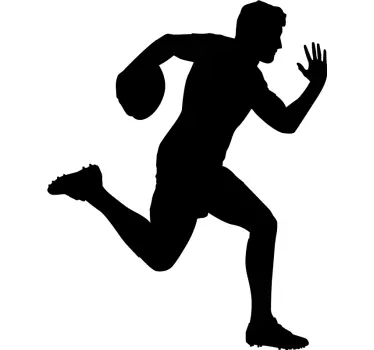 Rugbyman runing rugby decal - TenStickers