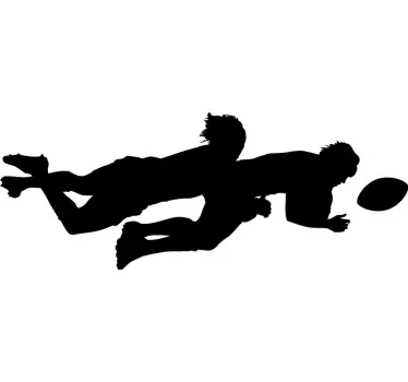 Rugby tackle rugby sticker - TenStickers