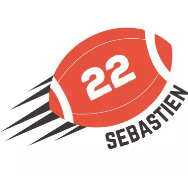 Customizable football sticker - TenStickers