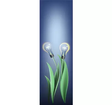 Light bulbs with stem fridge decals - TenStickers