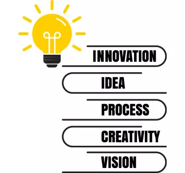 Values of light bulb office wall sticker - TenStickers