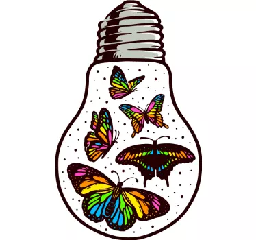 Vibrant butterfly illustration butterfly wall decal - TenStickers