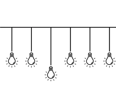 Shop window sticker for hanging light installations - TenStickers