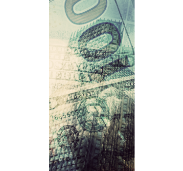 Dollar bills and buildings fridge decals - TenStickers