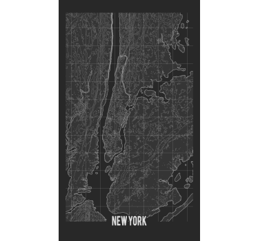 Topographic New York fridge decals - TenStickers